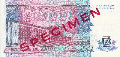 Beschrijving achterzijde: SPECIMEN